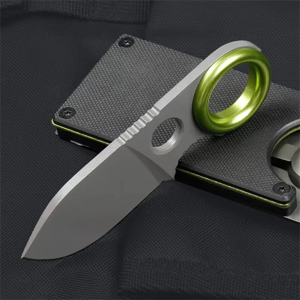 Edc Carry Pocket Knife - Mini-Ringmesser mit feststehender Klinge aus Edelstahl