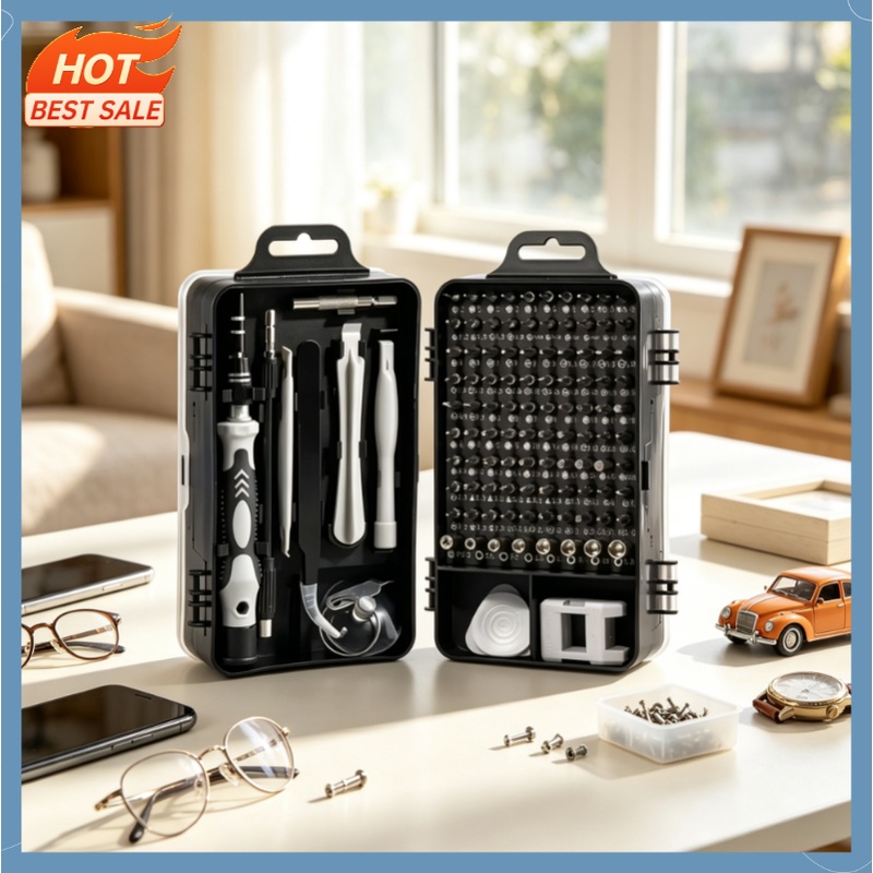 Micro Screwdriver Kit - 115-in-1 Professionelles Präzisions-Schraubendreher-Set mit Magnetischen Torx-