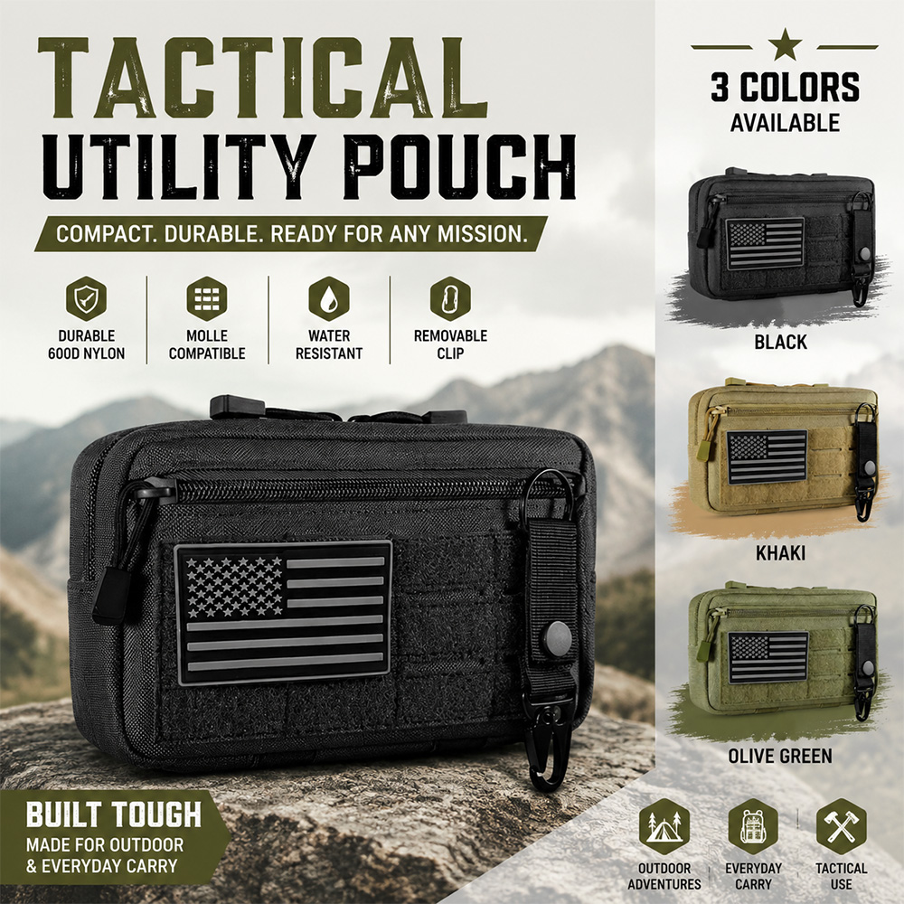 Edc Carry Bag - Taktische Molle EDC-Tasche, Outdoor-Erste-Hilfe-Tasche, kompakte Hüfttasche,