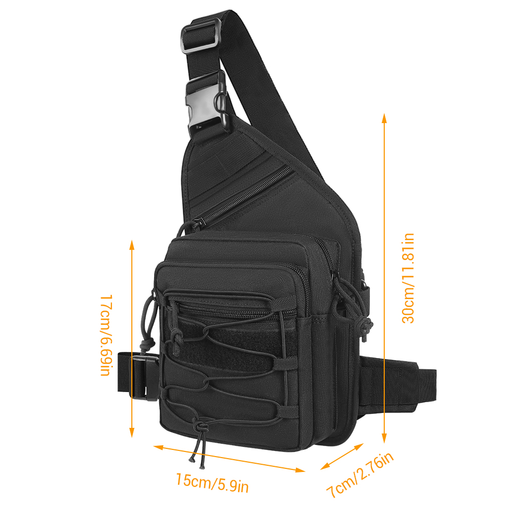 Edc Concealed Carry Backpack - Verdeckte Tragetasche Taktischer Crossbody-Sling-Rucksack Schulter-Waffentasche Brusttasche
