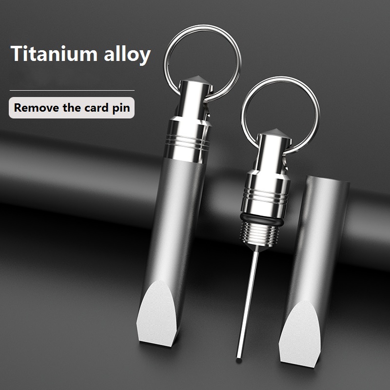 Titanium Pry Bar - Multifunktionale Titanlegierung. Entfernen Sie den Kartennadel-Schlüsselanhänger,