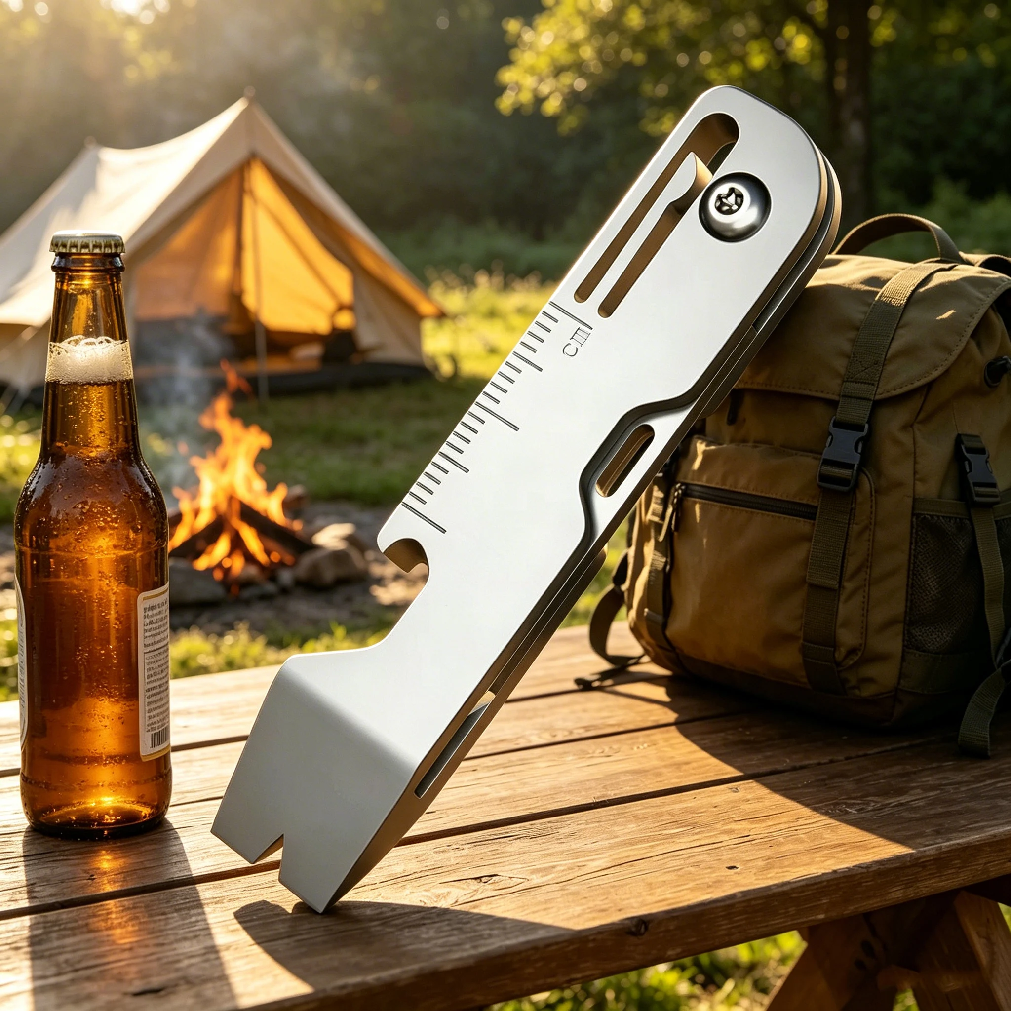 Titanium Pry Bar - Titanlegierung Multifunktions-Schlüsselanhänger Klappmesser - EDC-Werkzeug mit
