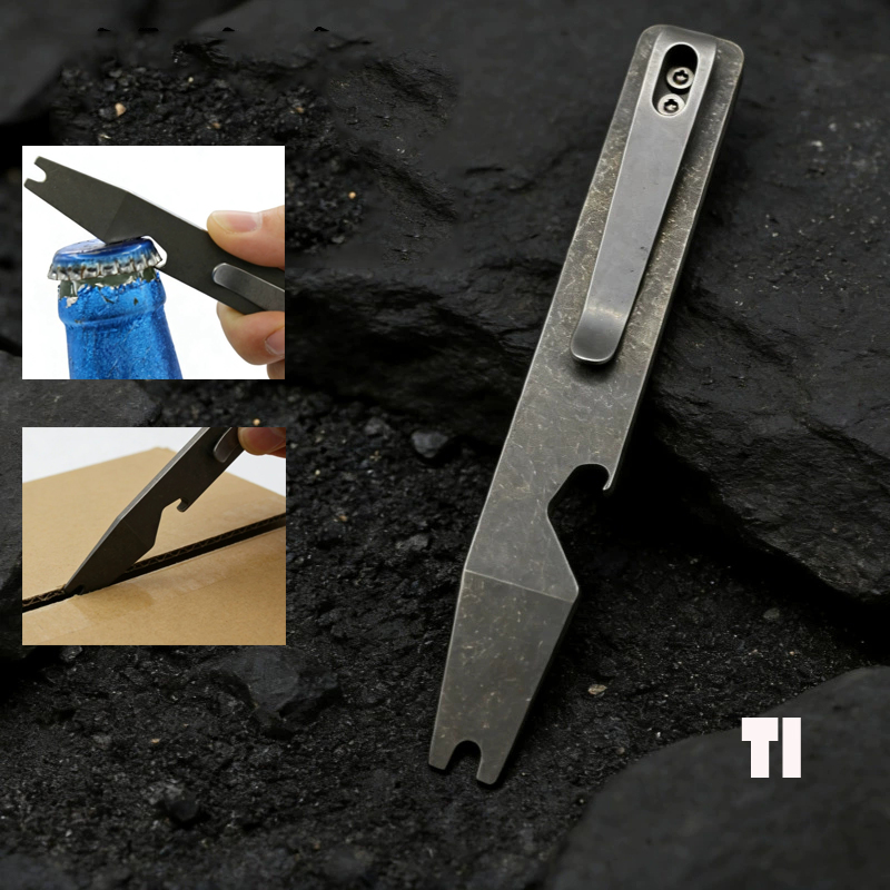 Titanium Pry Bar - 10,5 cm TC4 Titanlegierung Brecheisen Multifunktionaler