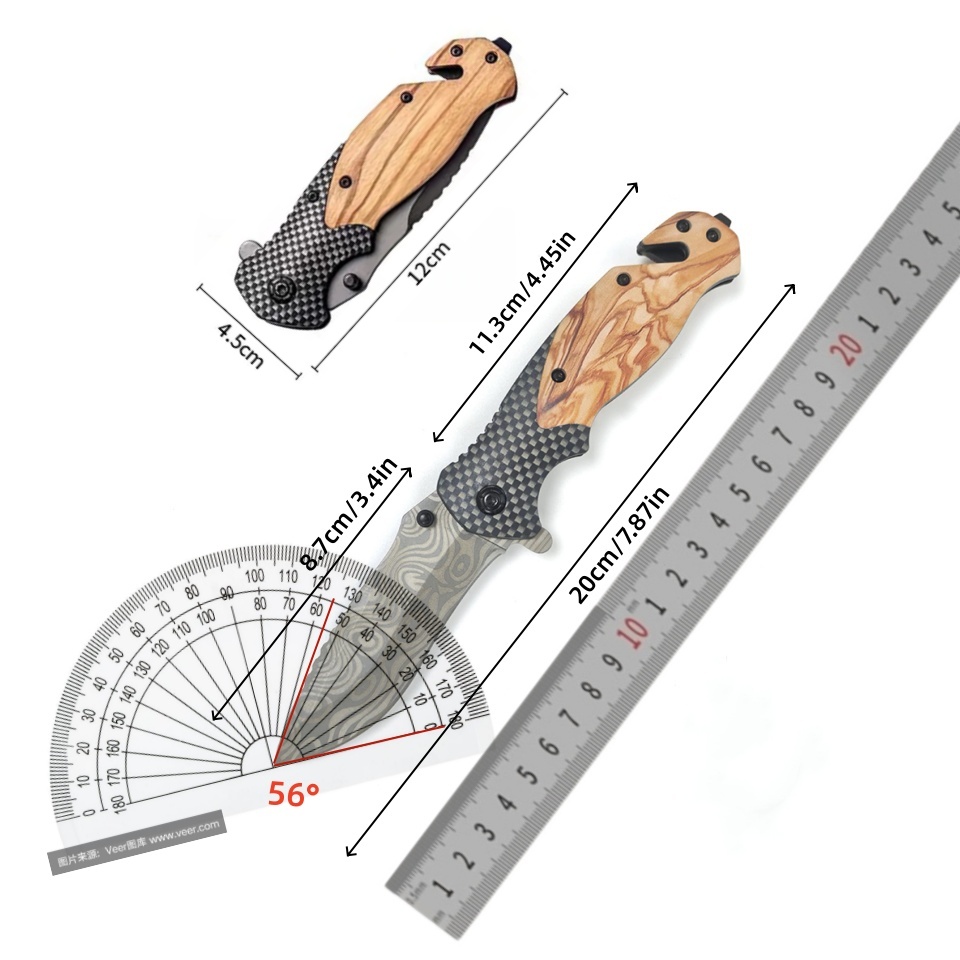 Damaszener-Muster Klappmesser  – Edc Carry Pocket Knife Bewertung und Preis
